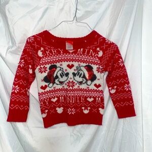 Mickey Mouse and Minnie Christmas sweater 4T